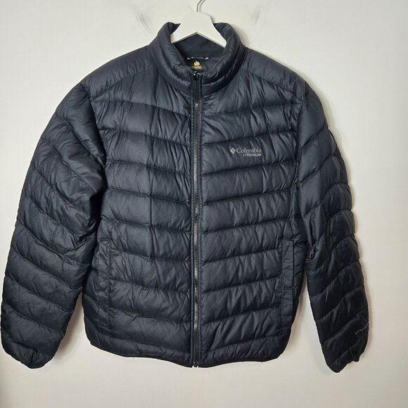 Columbia Titanium Men's Size XL Powder Lite II Black Outdoor Puffer Jacket - Picture 1 of 12